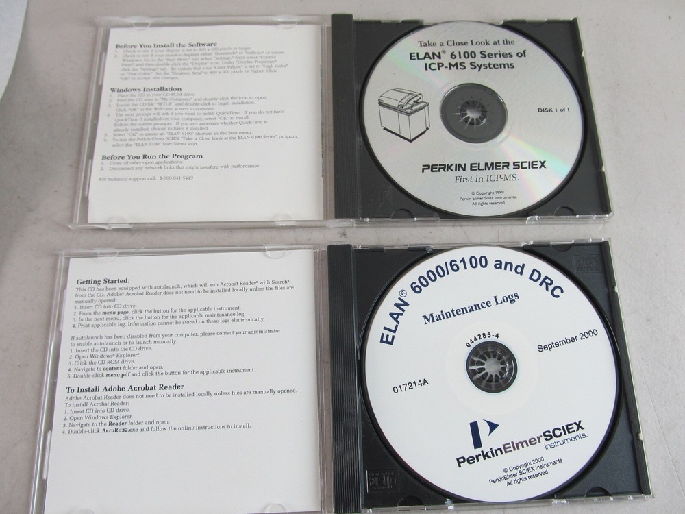 Perkin-Elmer SCIEX Elan V3.3 Software