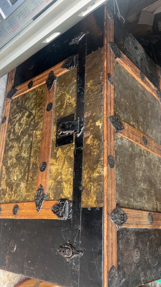 Antique steamer trunk