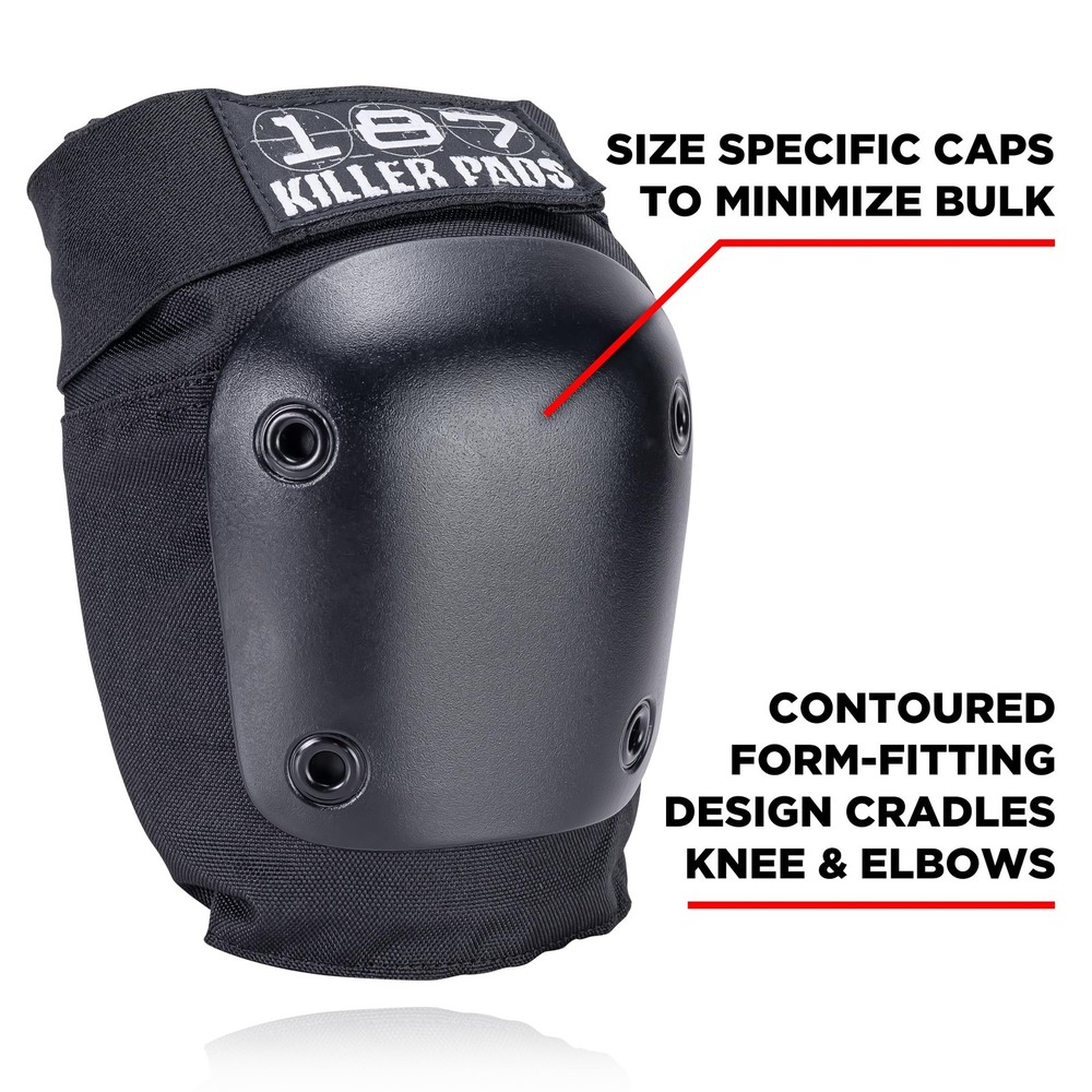 187 Killer Pads Six Pack Pad Set, Protective Gear for Small-Medium, Black