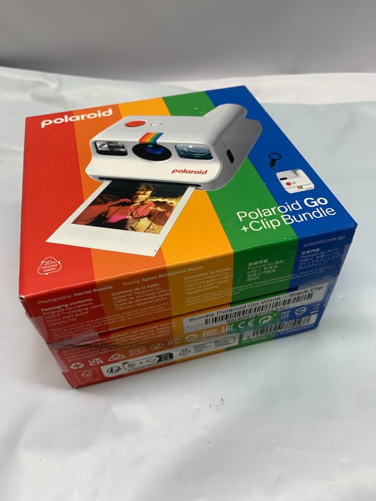 Polaroid Go + Clip Bundle Camera-WHITE *New-Sealed
