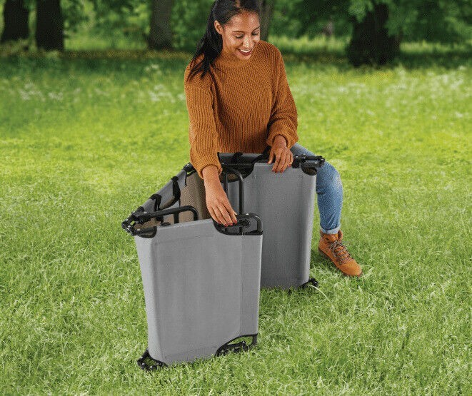 Folding Camping Cot Folding Portable Sleeping Bed Comfortable Support 300lb Gray