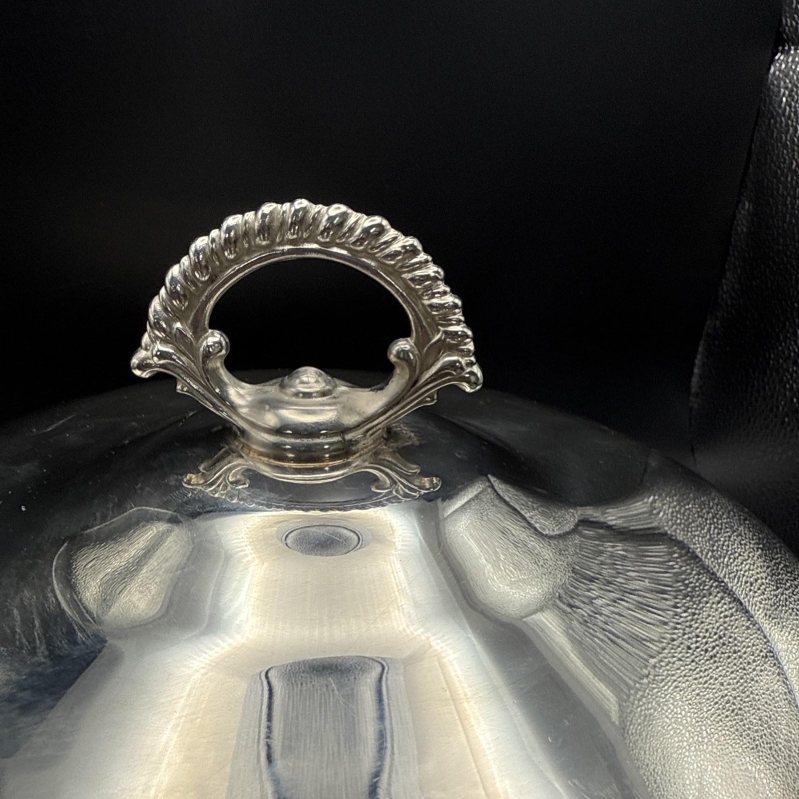 Covered Serving Casserole Dish Vtg Wm Rogers Silver Plate Round 4262 10.5" Bowl