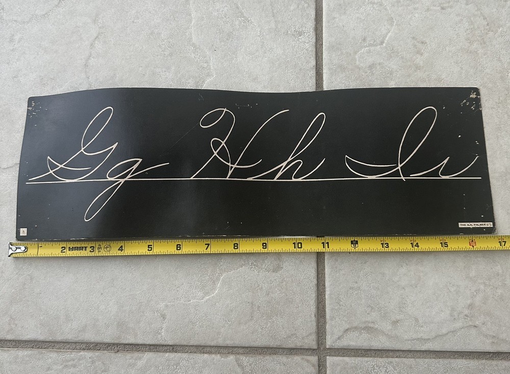 Vintage Classroom CURSIVE WALL CARDS Letters COMPLETE