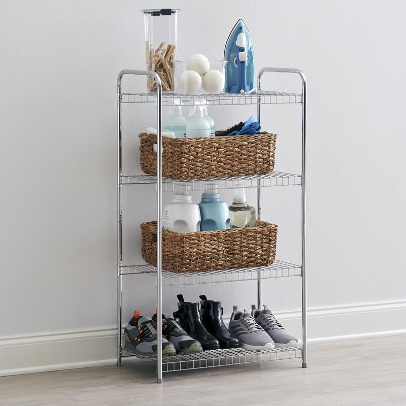 Freestanding 4-Tier Wire Shelving Unit Easy Assembly Durable Storage Solution US