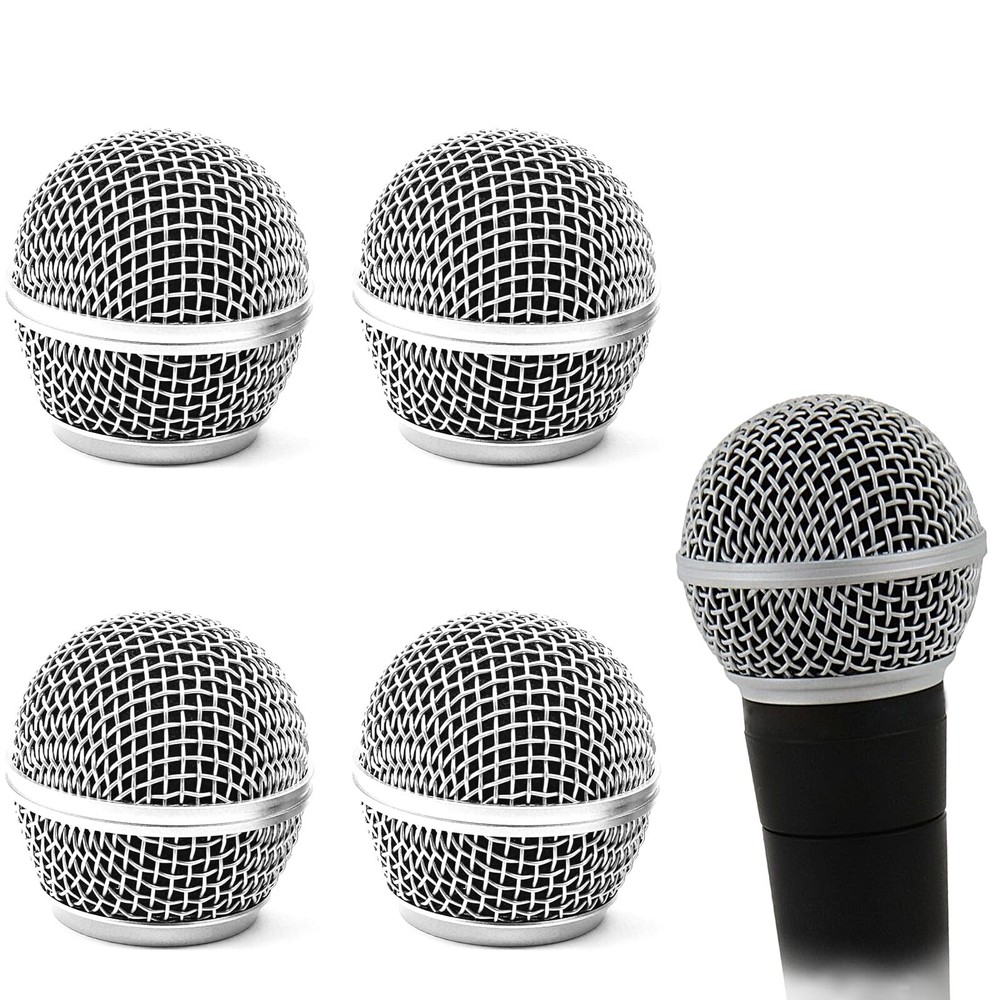 4 Pack Microphone Head Replacement Standard Size with Foam