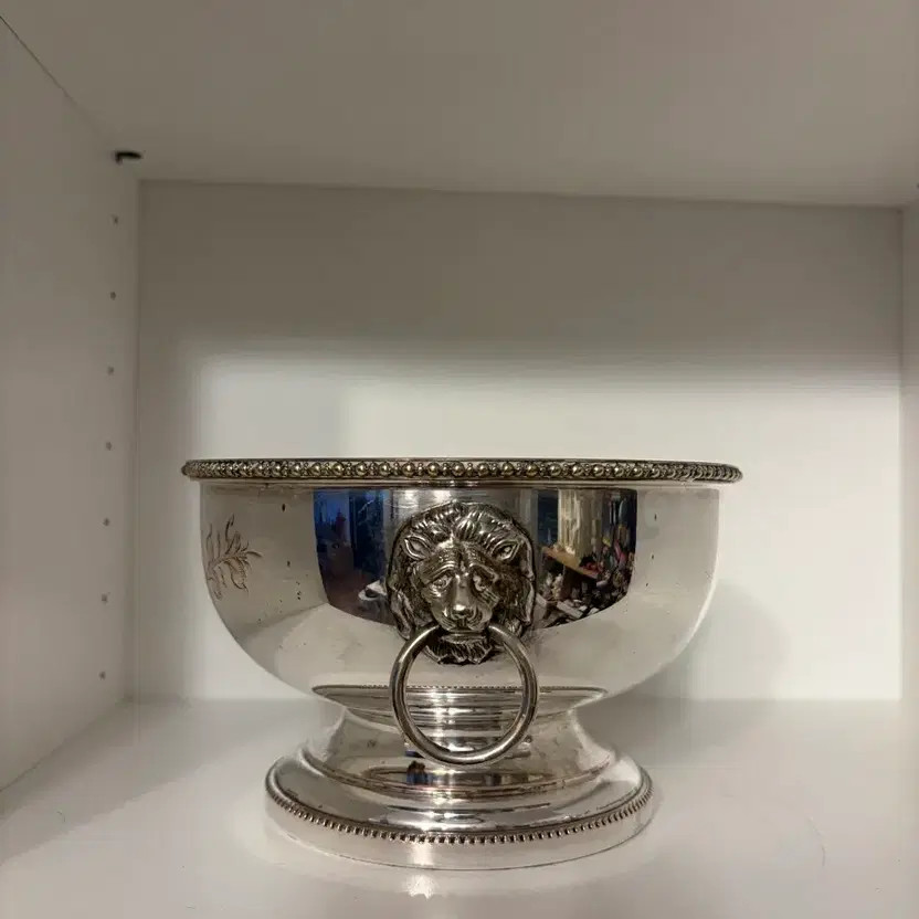 Vintage Silver Lion Head Bowl (England)