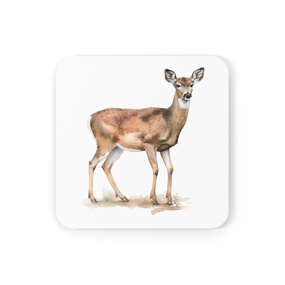 Rustic Wild Doe Cork Coaster Set | Simply Rustic Collection
