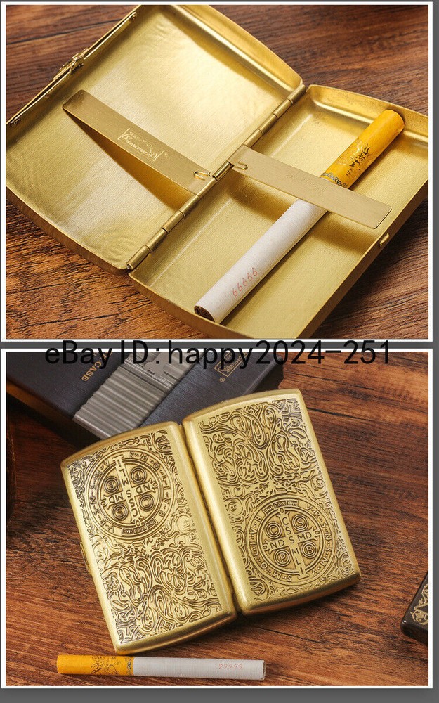 Vintage Copper Constantine Double Sided Cigarette Case Portable Holder Box