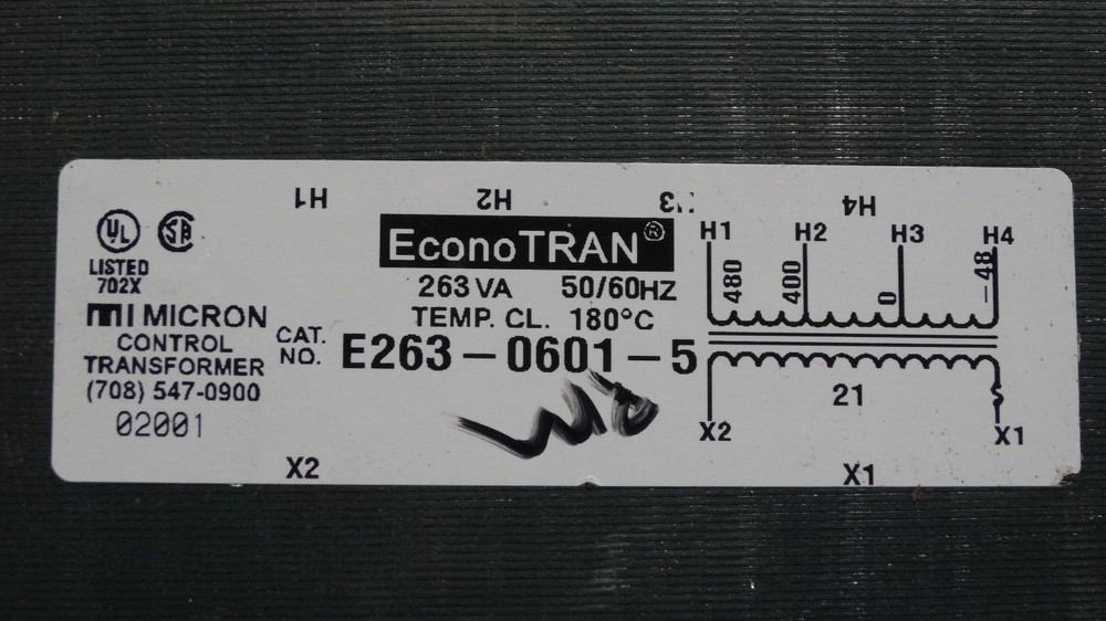 Micron E236-0601-5 EconoTRAN Control Transformer
