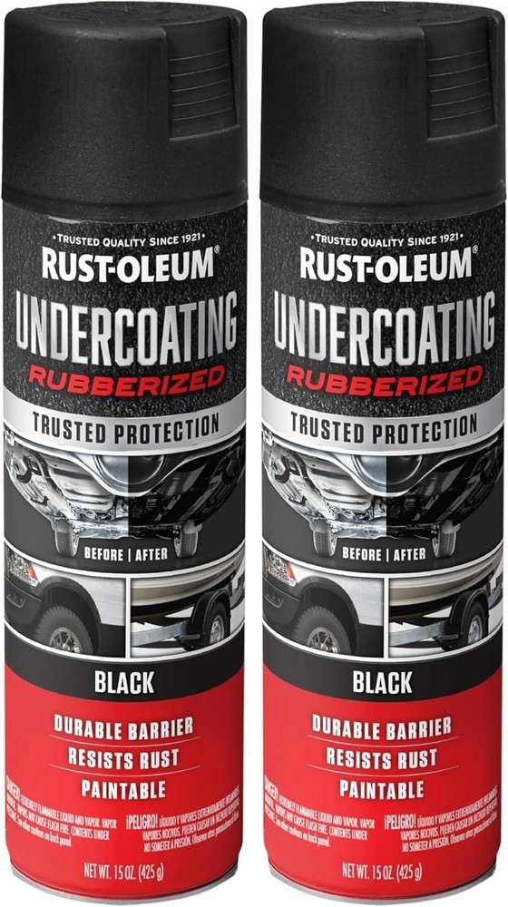Rust-Oleum Automotive Rubberized Undercoating, 15 Oz Black- 248657 (2-PACK)