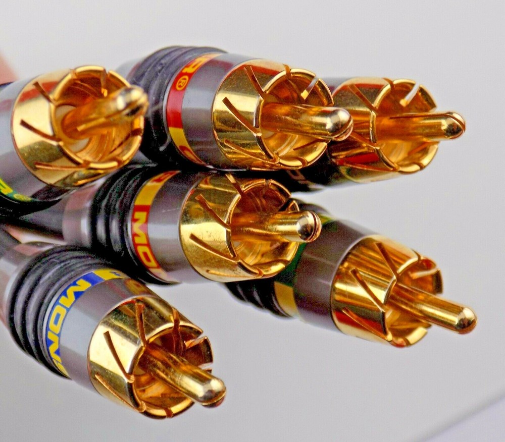 Monster Video 2cv Component Video RCA Cable 2M (6.4 ft)Black High Resolution DVD