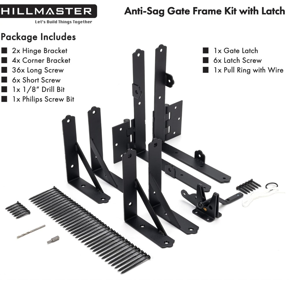 Anti Sag Gate Frame Kit Gate Corner Brace Bracket Heavy Duty Adjustable Gate Har
