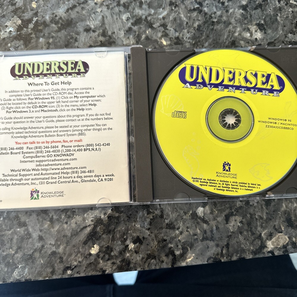 Undersea Adventure PC CD ROM