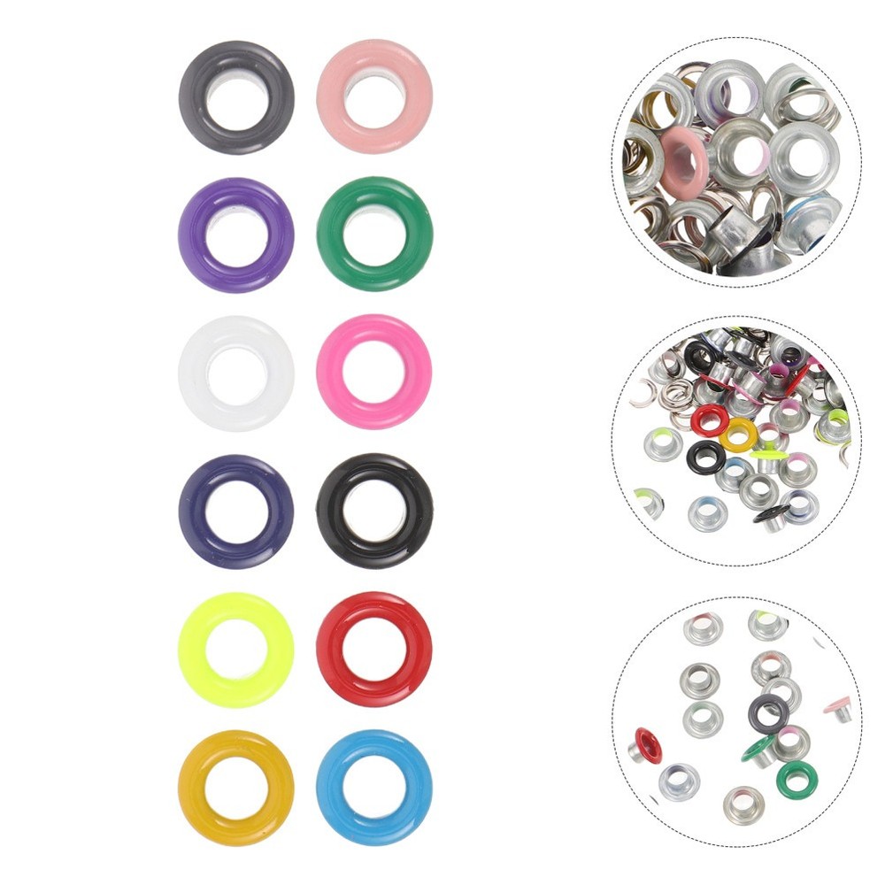 200 Sets Multifunctional Shoe Buckle Eyelets and Tool for Fabric