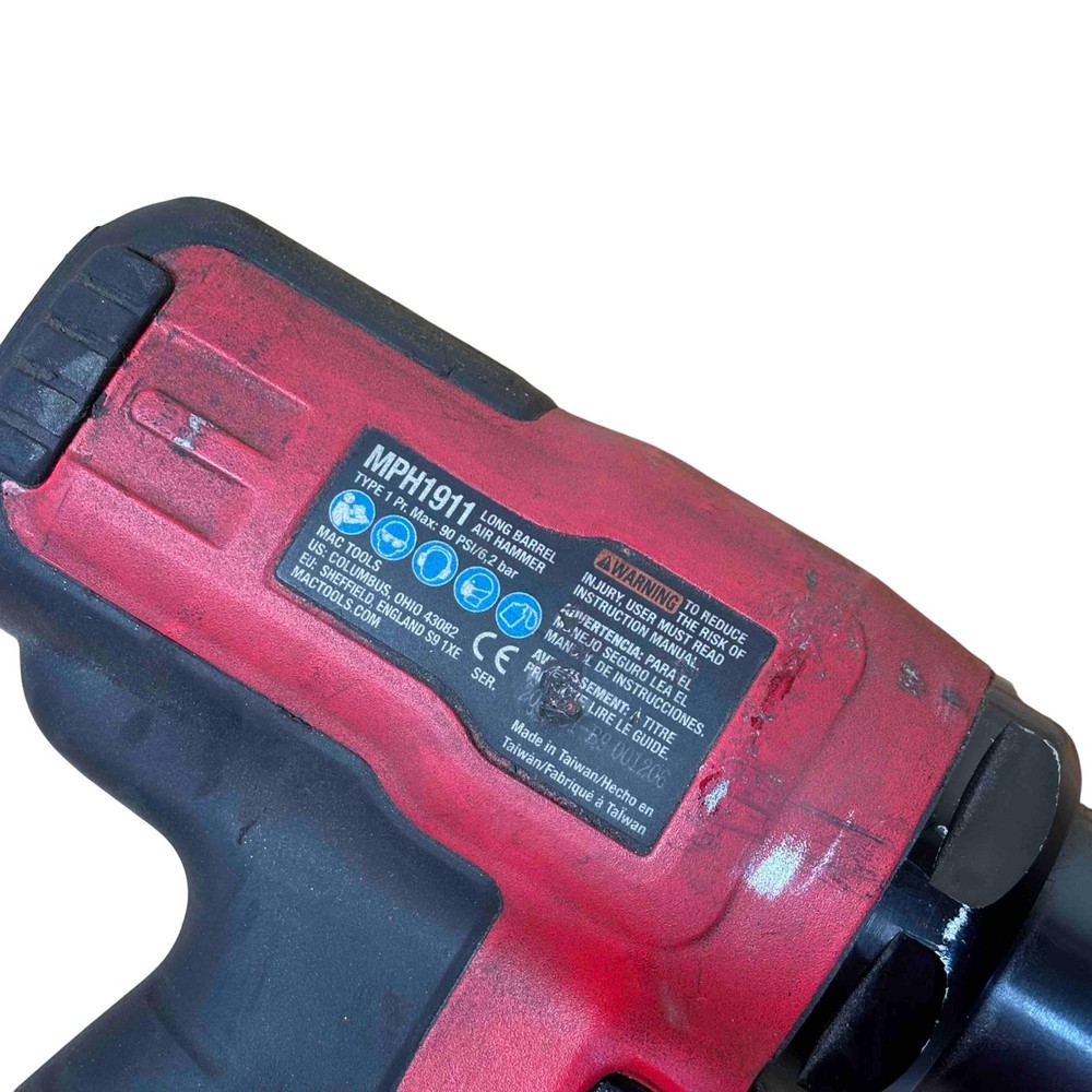 MAC Tools MPH1911 Red & Black Pneumatic Long Barrel Air Hammer