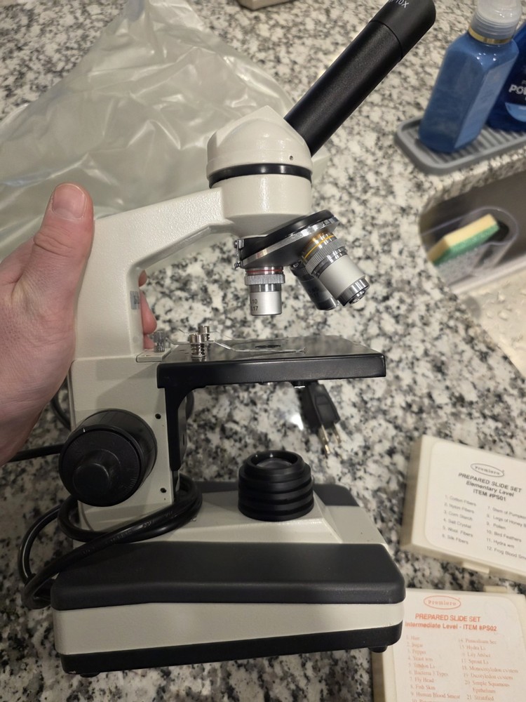 Microscope With Sample Slides
