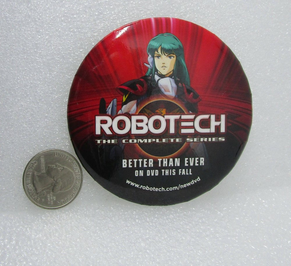 Robotech The Complete Series DVD Promo Button Pin