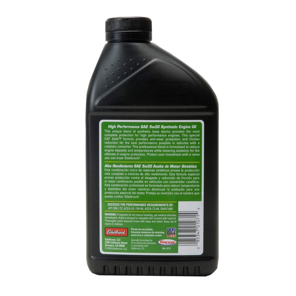 Engine Oil Edelbrock 1071