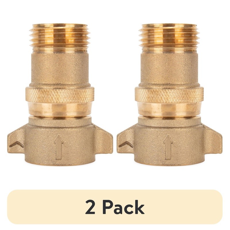 2 Pack RV Water Pressure Regulator 40-50 PSI Brass Hose Fittings Safe Appliances