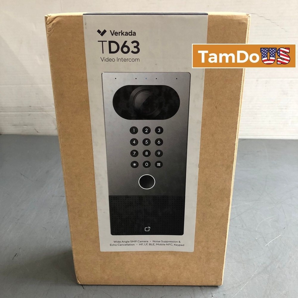 Verkada TD63 Video Intercom System, Two-Way Audio, Keypad, Secure Entry