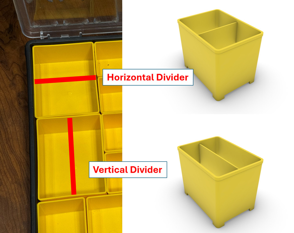 Custom Bins for Stanley Professional Deep Organizer - (Made to Order)
