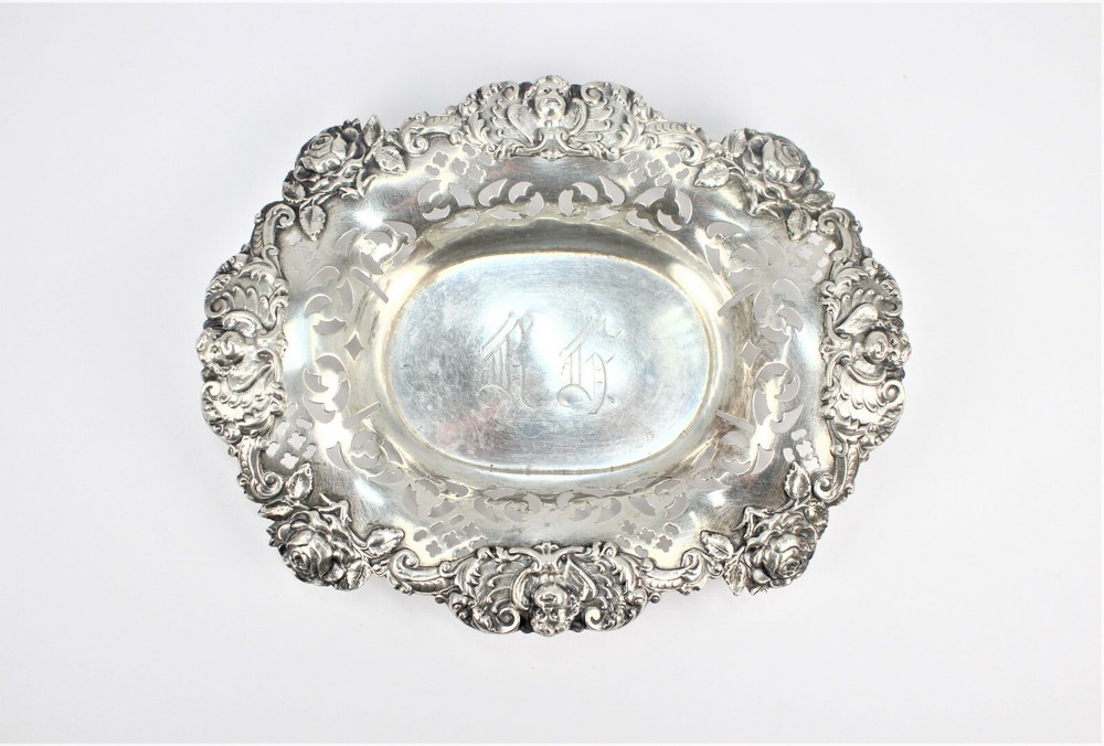 Antique Sterling Silver Cupid Dish