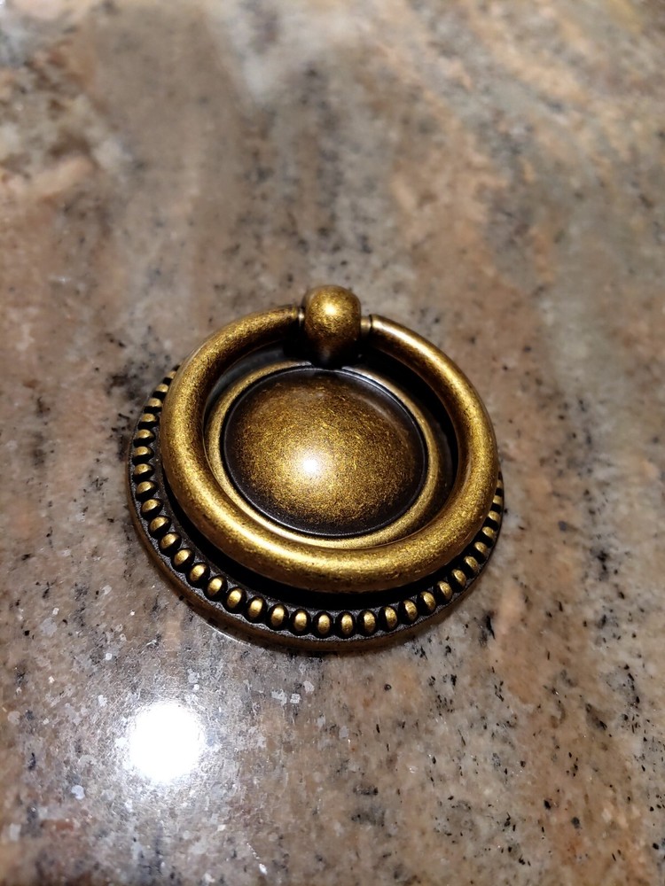 Round Brass? Bronze? Drop Bail Drawer Pull ITALY *12 Available*