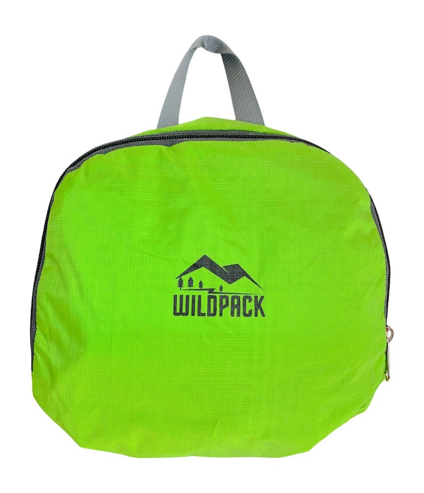 Backpack, Collapsible, Foldable Travel Pack, Packable, Durable--Green