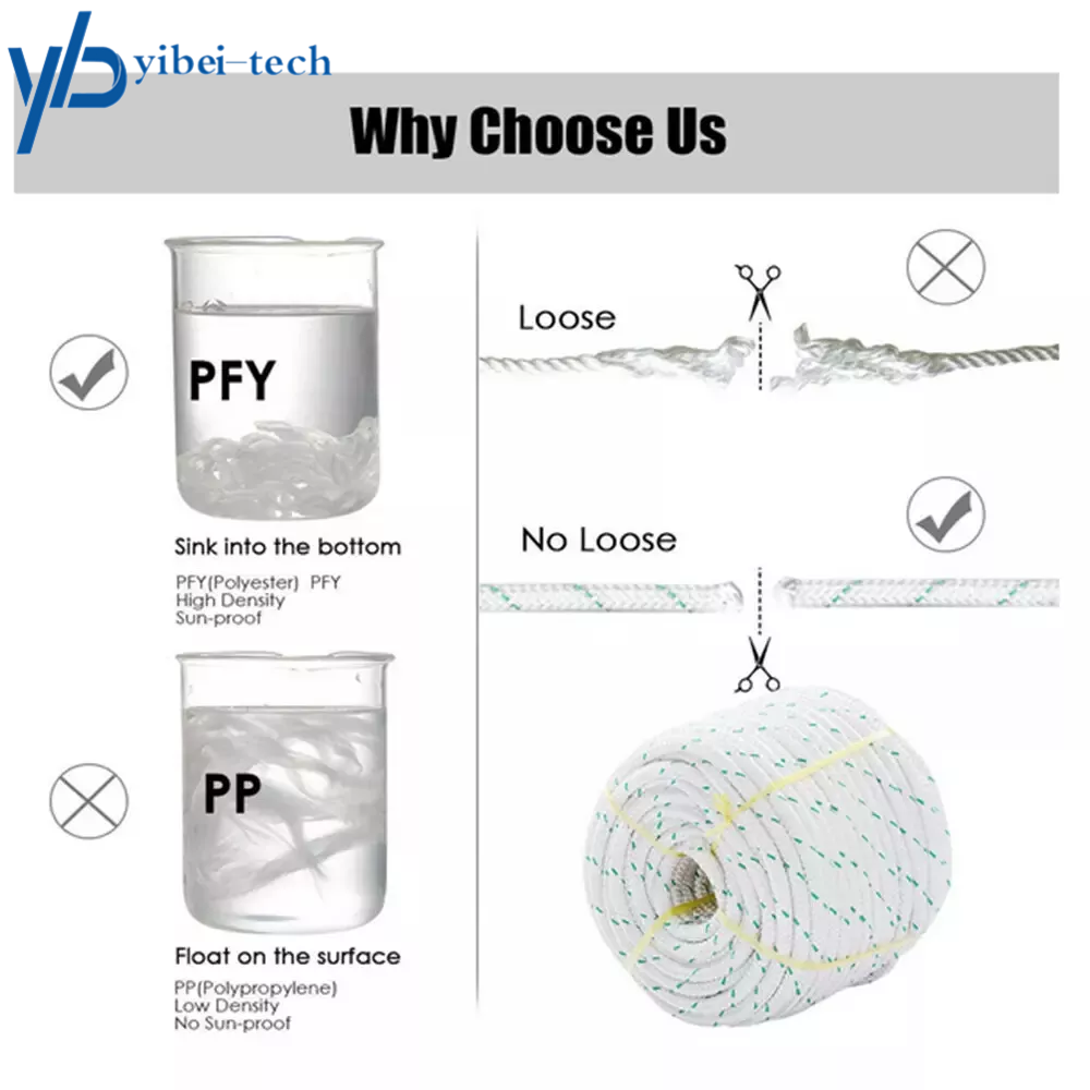 3/8''×100' Double Braid Polyester Rope Arborist Bull Tree Rigging Work Utility