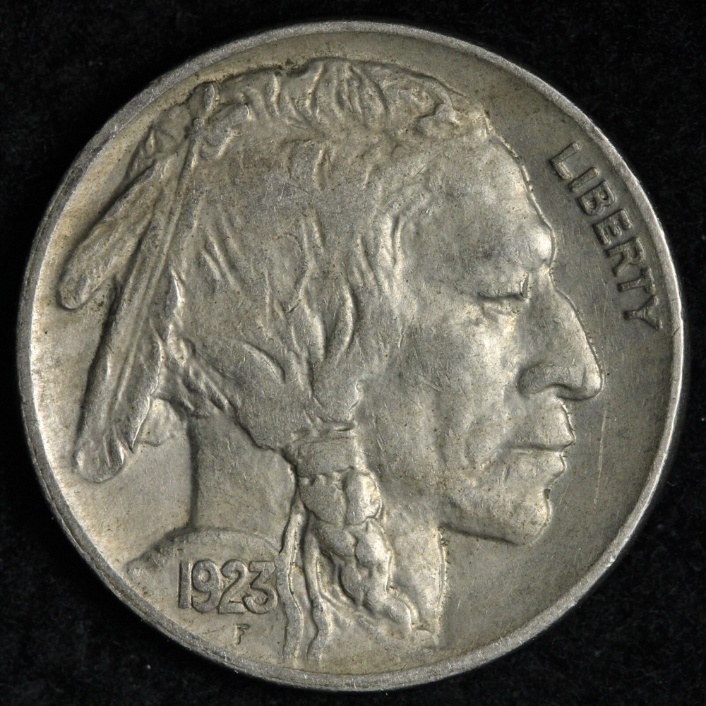 1923 Buffalo Nickel AU+/UNC E266 VITH