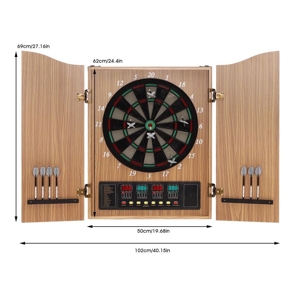 Foldable Dartboard Cabinet Electronic Dart Machine Electronic Scoring Dartboard