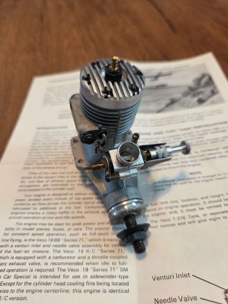 k&b veco .19 r/c series 71 nitro engine