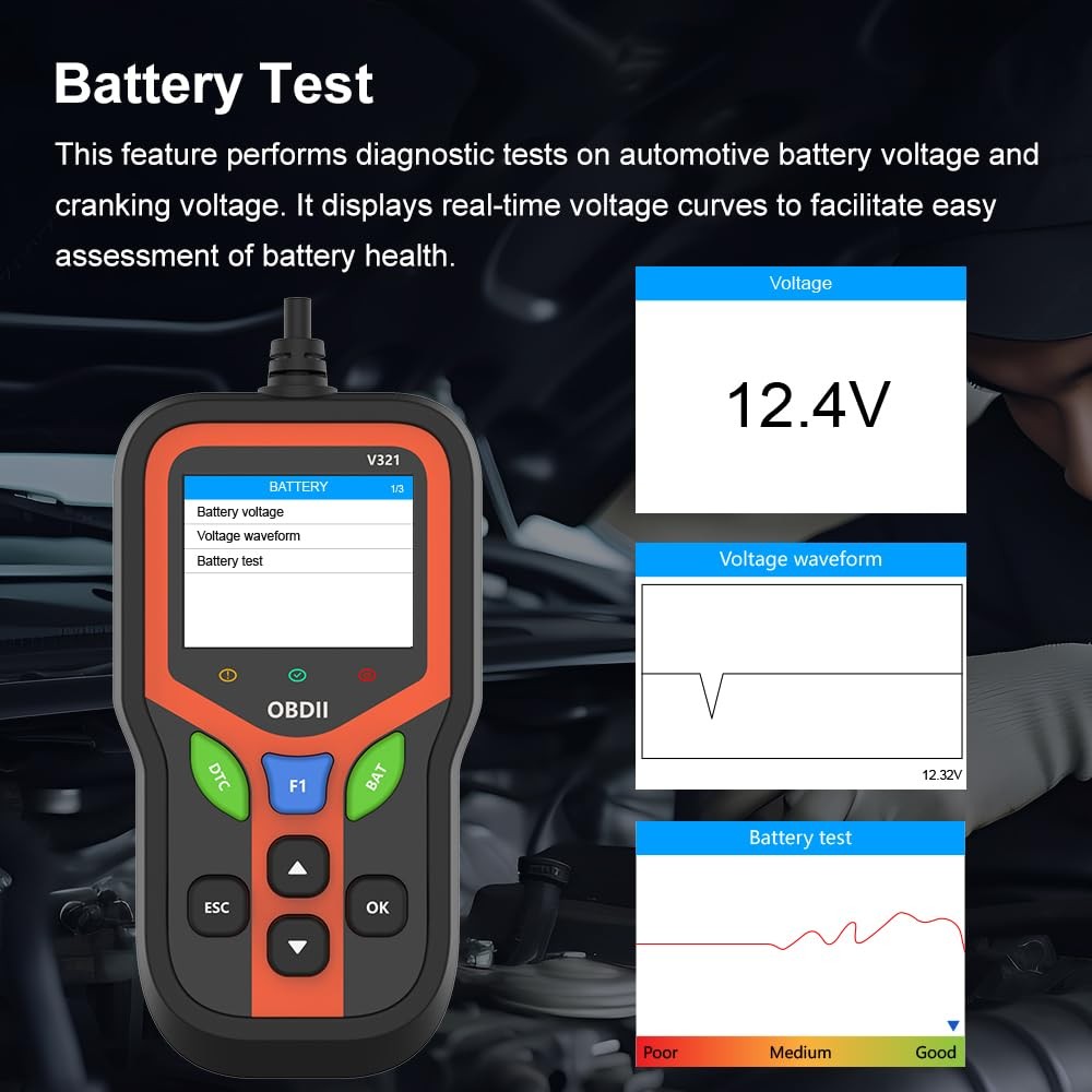 🔥SALE OBD2 Car Scanner Diagnostic Tool Code Reader Battery EVAP O2 Sensor Test
