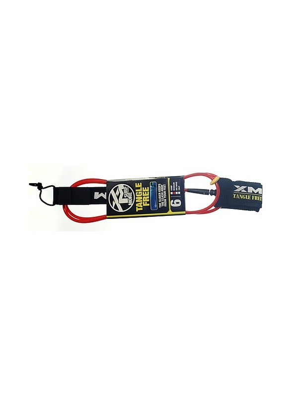 XM Regular Surf Leash Clear Red 6ft