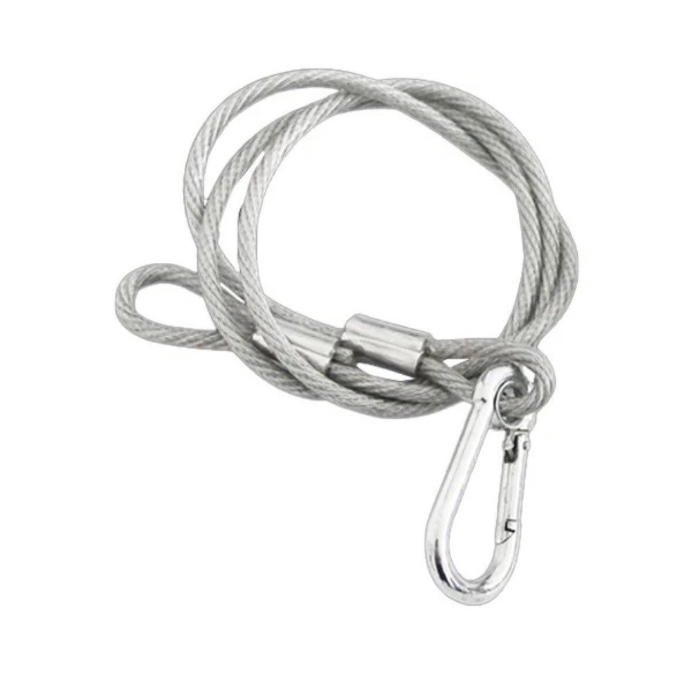 Stage Light Safety Cables 47”, Stainless Steel Security Cable.Multi Use/2PCS