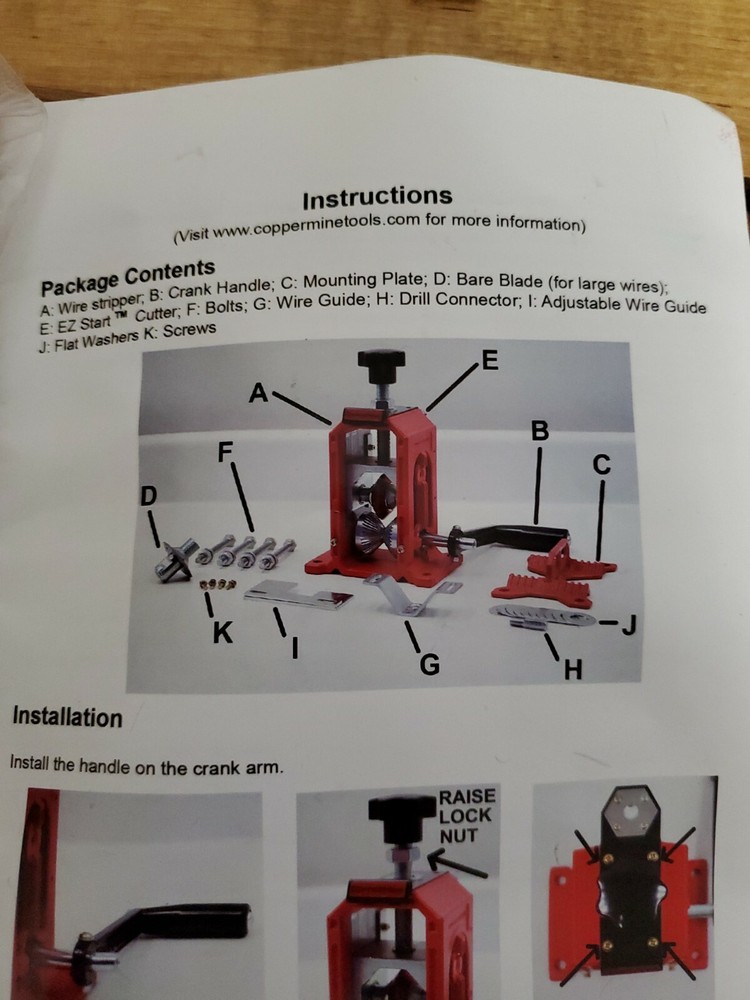 Manual Copper Wire Stripping Machine Cables Wire Stripper For Copper Recovery