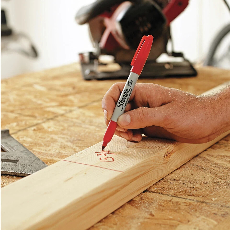 Sharpie Permanent Markers, Fine Point, Assorted Colors, 4-Pack