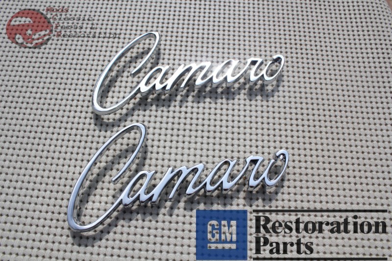 68-69 "Camaro" Script Fender Emblems, pair