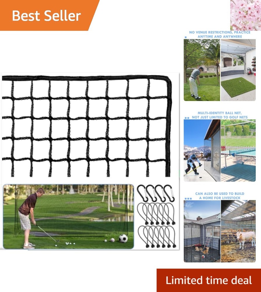 Versatile 10-40ft Heavy Duty Golf Practice Net - Perfect for Backyard Training