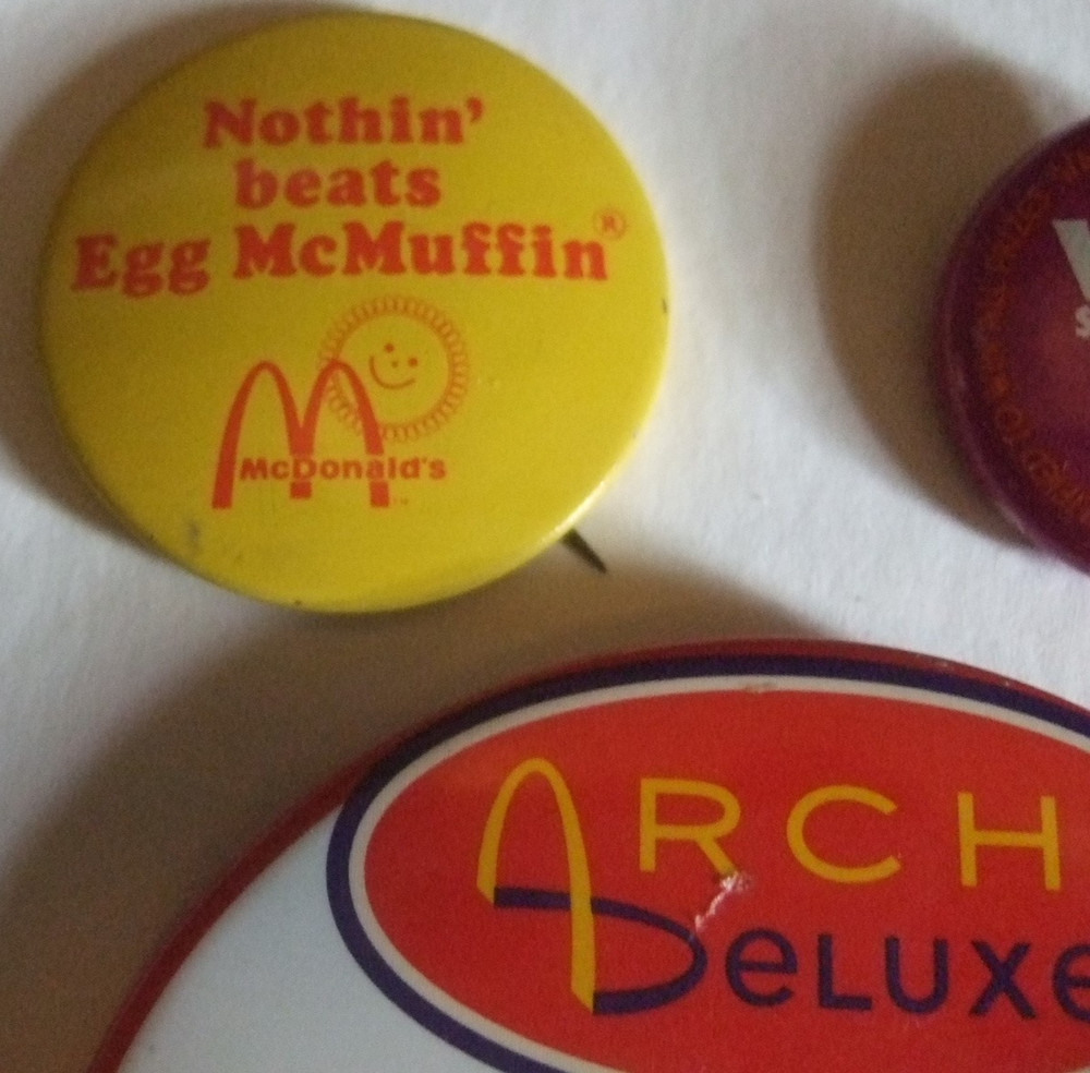 Vintage McDonald's Buttons
