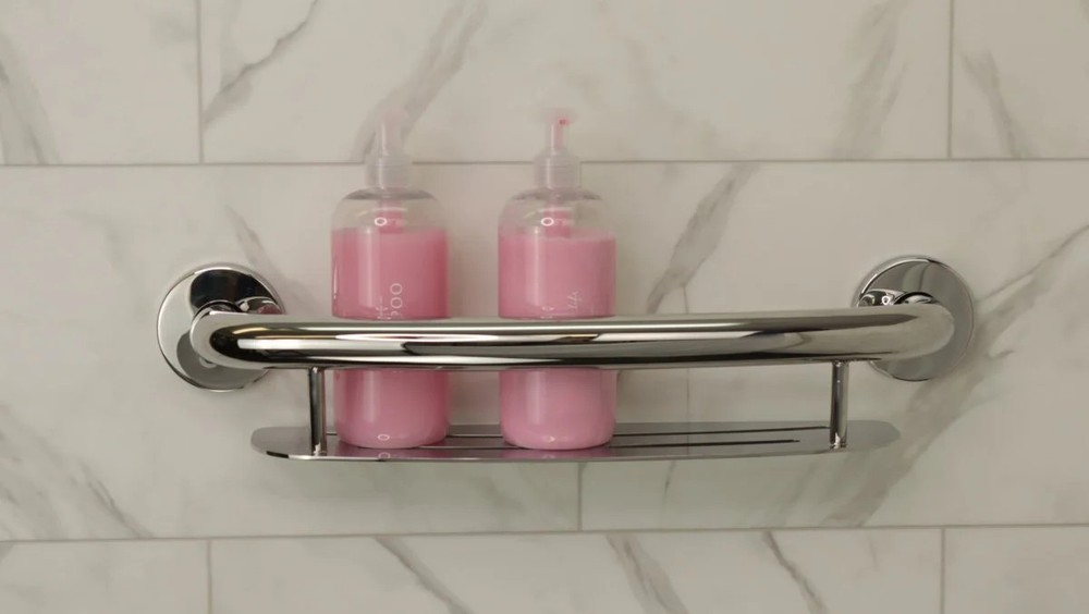 Shampoo Shelf Grab Bar