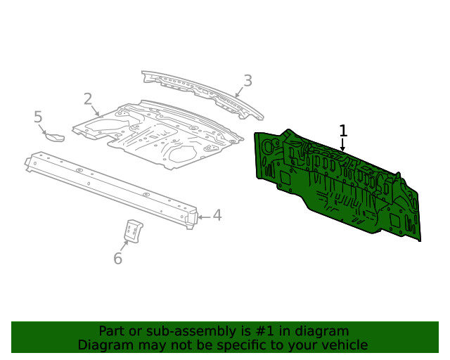 Genuine GM Rear End Panel 26249981
