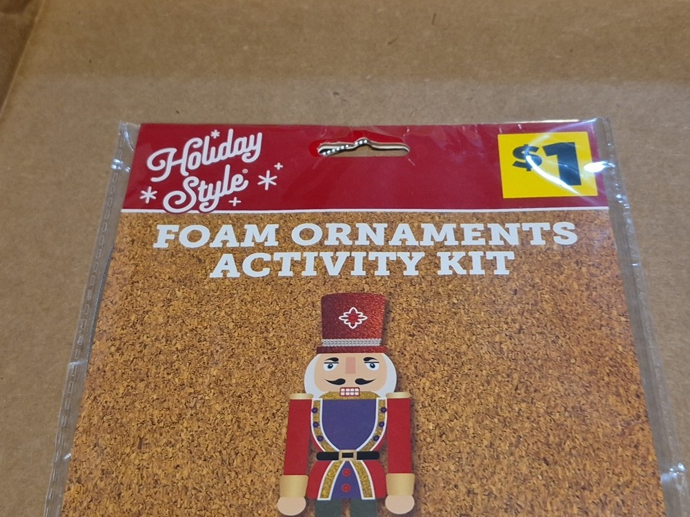 Holiday Style Foam Ornaments Activity Kit Christmas Nutcracker Makes 4