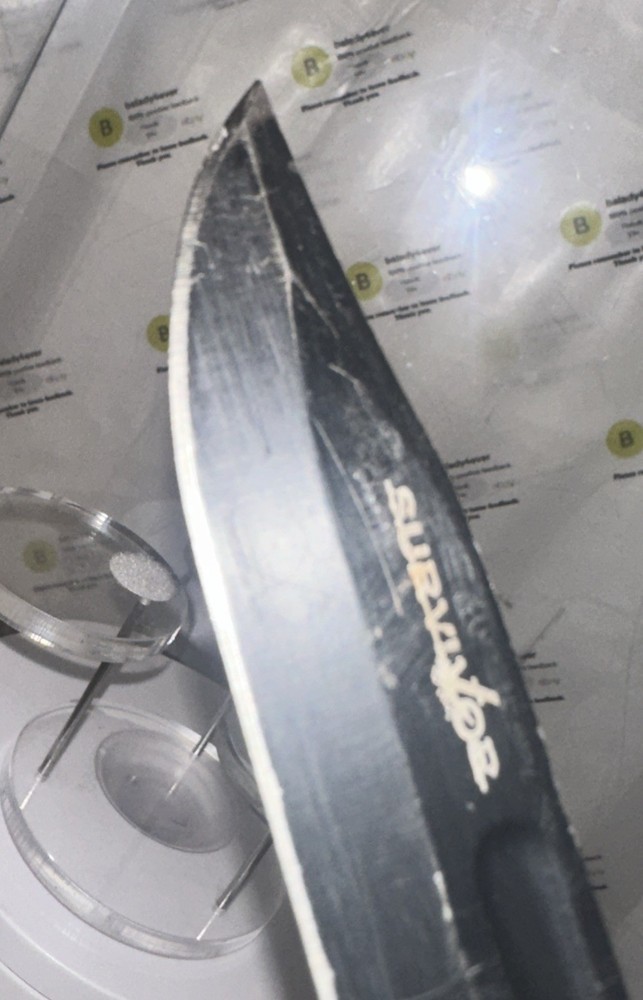 FIXED-BLADE SURVIVAL KNIFE | 7.5" Small Black Rubber Handle Tactical Combat