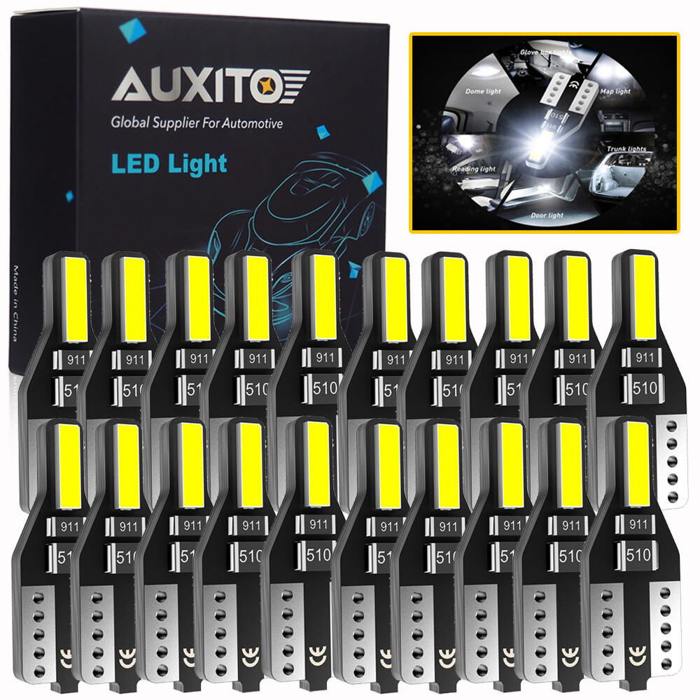 20x AUXITO T10 LED License Plate Light Bulbs 6000K White 168 194 For Ford EXV