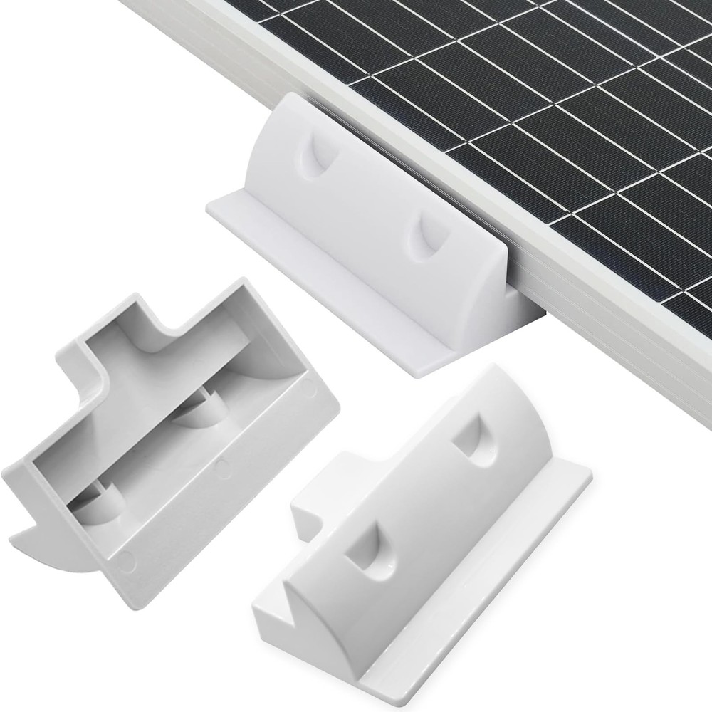 Solar Panel Mounting Brackets, PC Corner Bracket Solar Panel Roof Drill-Free ...