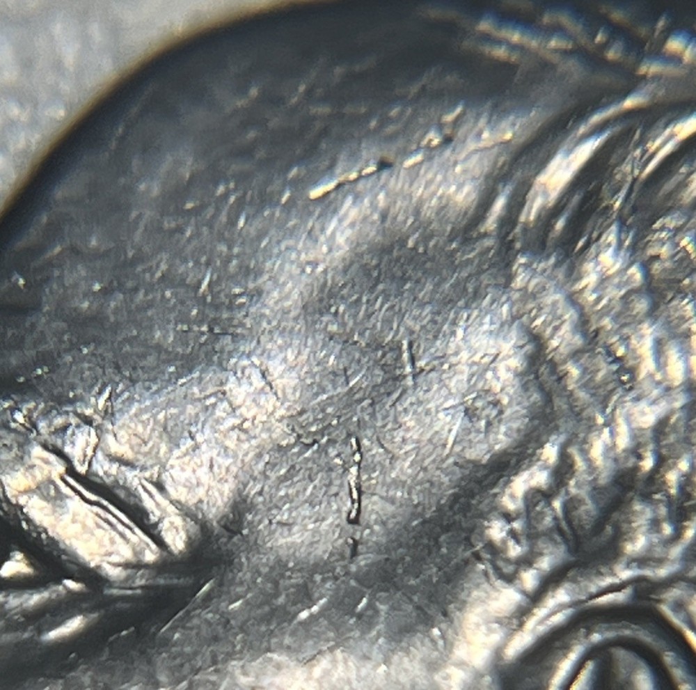 1776-1976 P Eisenhower Dollar Errors Type 1 Die Crack Errors Rainbow Toning UC