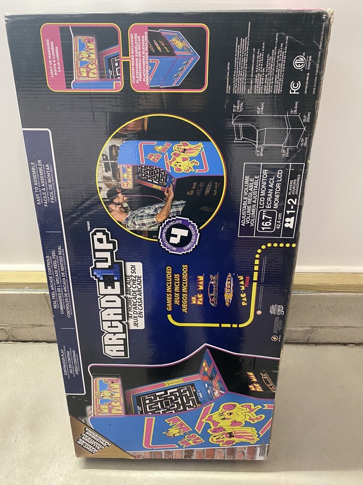 🕹️Arcade1up Ms. Pac-Man Arcade Machine With (4) Video Games + Riser🕹️