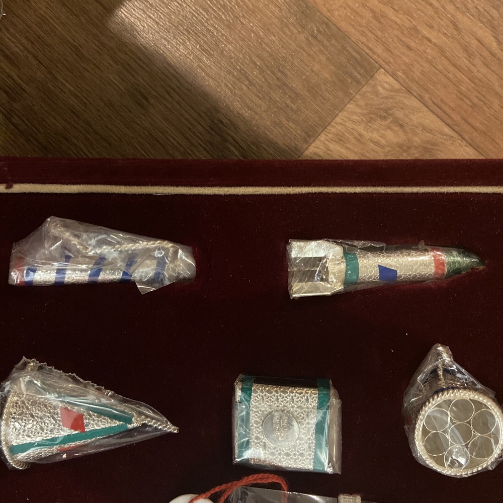 Sterling Silver miniature Fire Cracker Replica Set, 93 grams