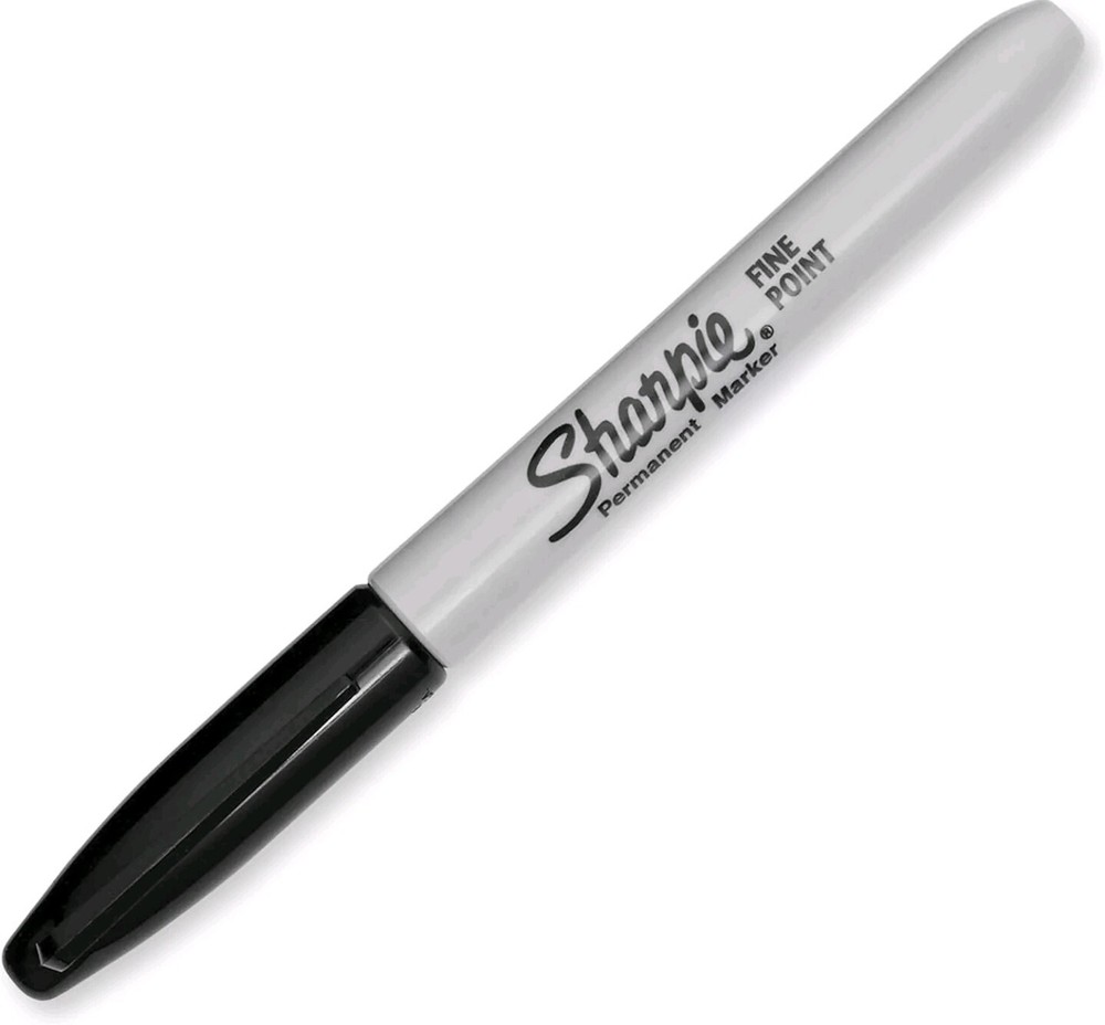 Sharpie Non-Retractable Permanent Markers, Fine Point, Black 36 Count